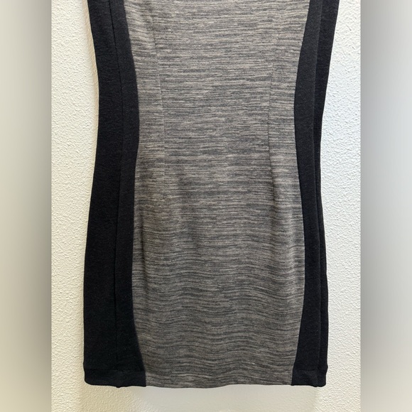 Rag & Bone Knit Sheath Dress Scoop Neck Back Zipper Mini Moto Black Grey XS - Picture 4 of 9